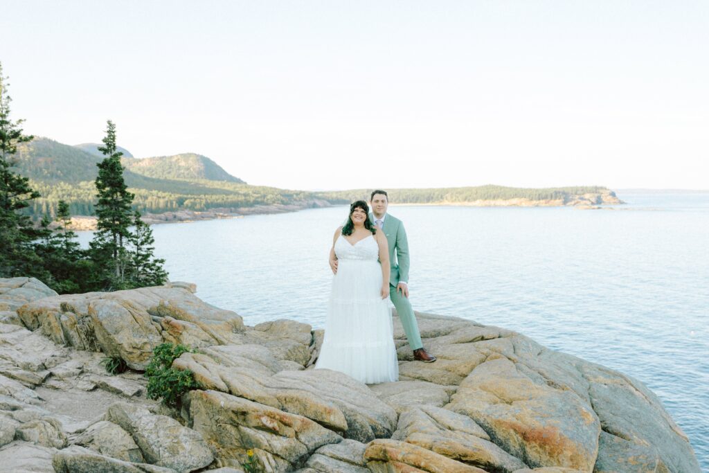 Elopement at Acadia National Park Otter Cliff